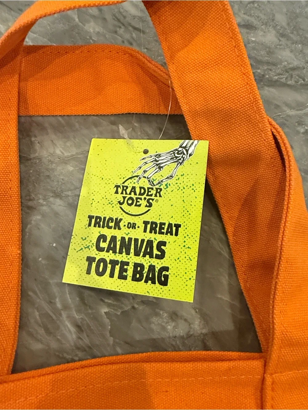Trader Joe’s TRICK on TREAT CANVAS TOTE BAG.